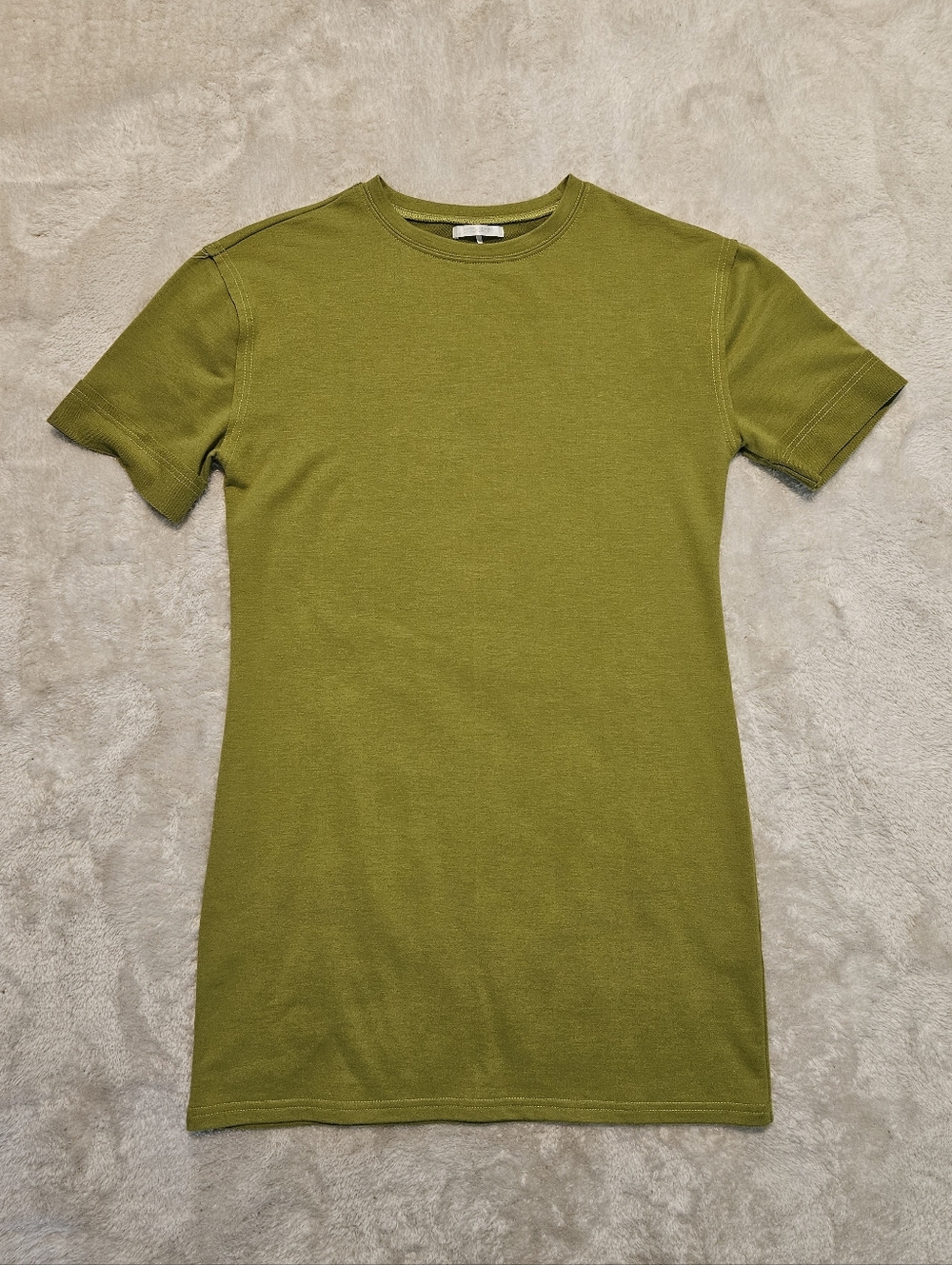 StitchDrop Green Oversized T-Shirt Dress Size OS Will Fit XS - M Minimalist - Picture 2 of 6
